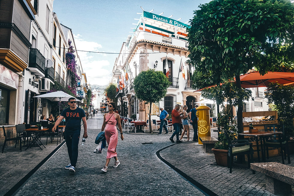 Street scene in central Marbella