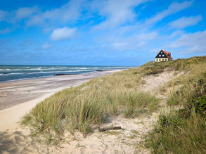 A lonely house on the coat of Denmark near Skagen