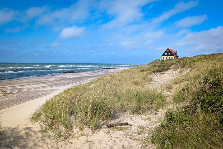 A lonely house on the coat of Denmark near Skagen