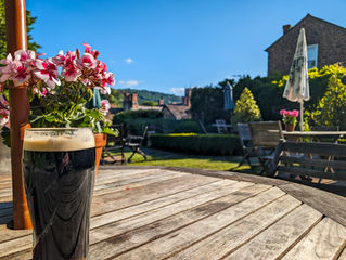 The "secret garden'" at the Luttrell Arms, Dunster