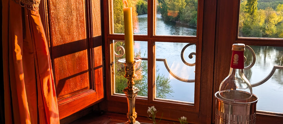 Dining room view from Chateau de la Trayne