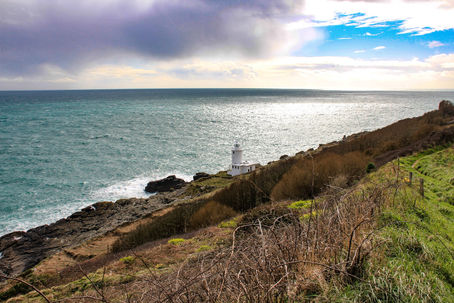 The lighthouse at Tater-du on the south coast of West Penwith