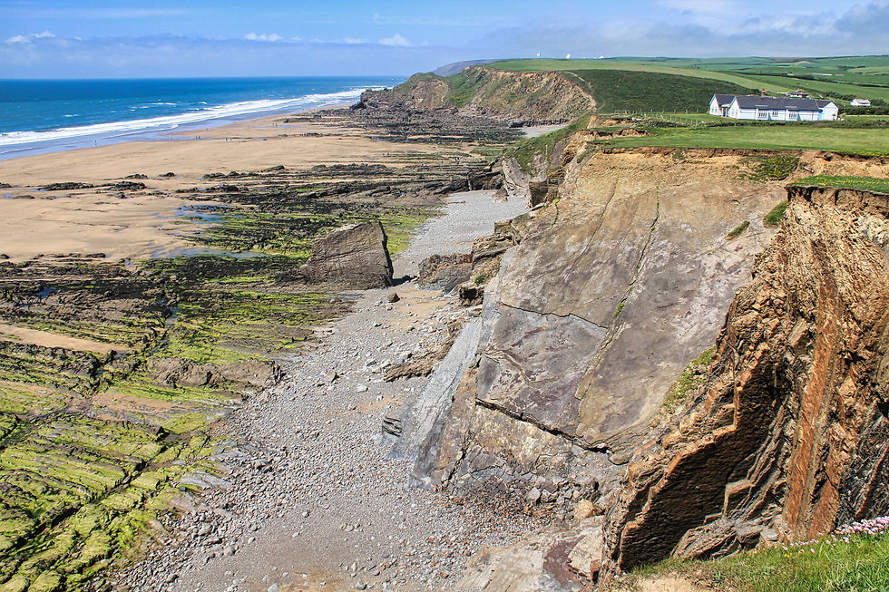 The Bude beaches towards Northcott Mouth