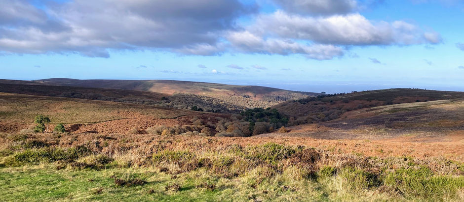 A classic view from the top of the Quantock Hills