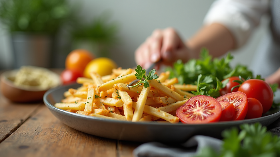Close-up view of a healthy meal prepared for weight loss