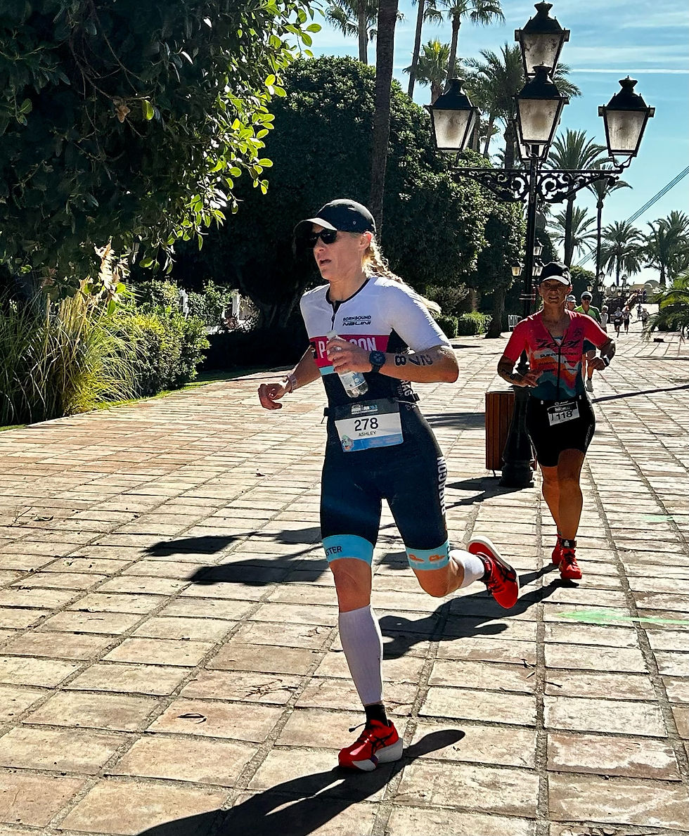 Triathlete running at the Ironman 70.3 World Championship