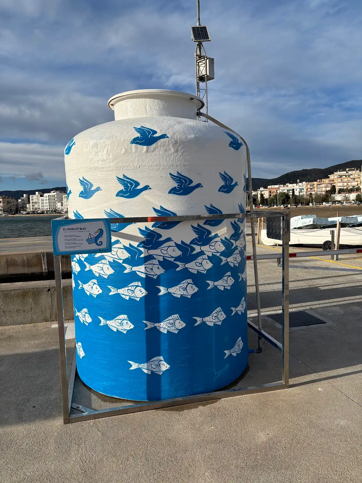 A ceramic sculpture in the park.
