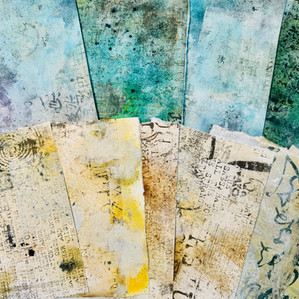 A Collection of Papers sprayed with dye sprays