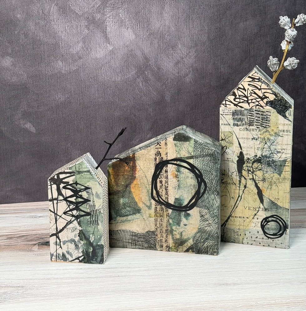 Sculptural Collage House Forms: A Study in Shape, Structure, and Place