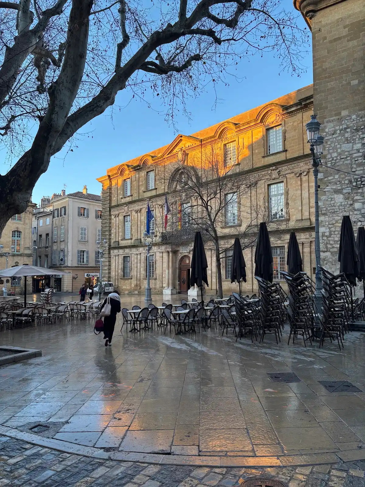 A quiet street in France.