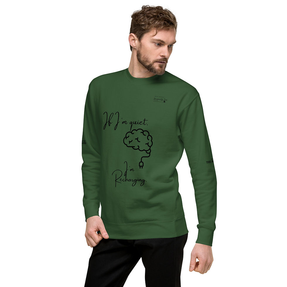 Miniaturbild: Designed by Joan -Quiet, Recharge Premium Crewneck Sweater