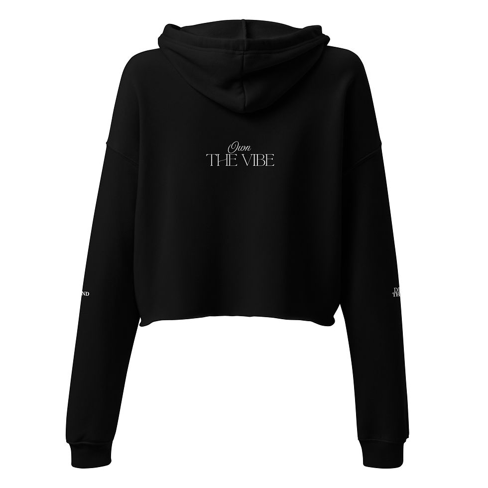 Thumbnail: I Love Hiphop Green -Own the Vibe Crop Hoodie 