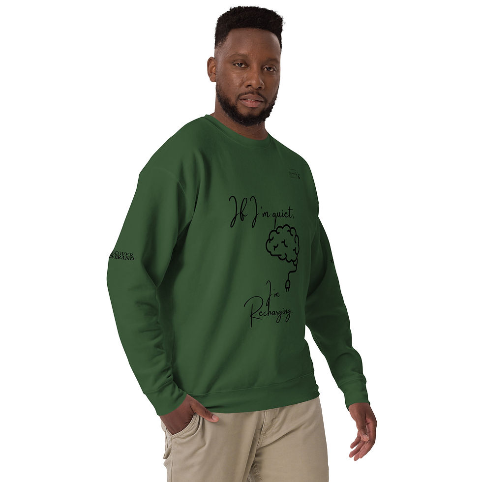 Thumbnail: Designed by Joan -Quiet, Recharge Premium Crewneck Sweater