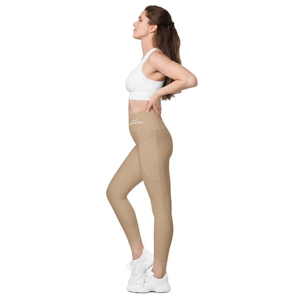 Thumbnail: Everyday Light Brown Crossover Leggings