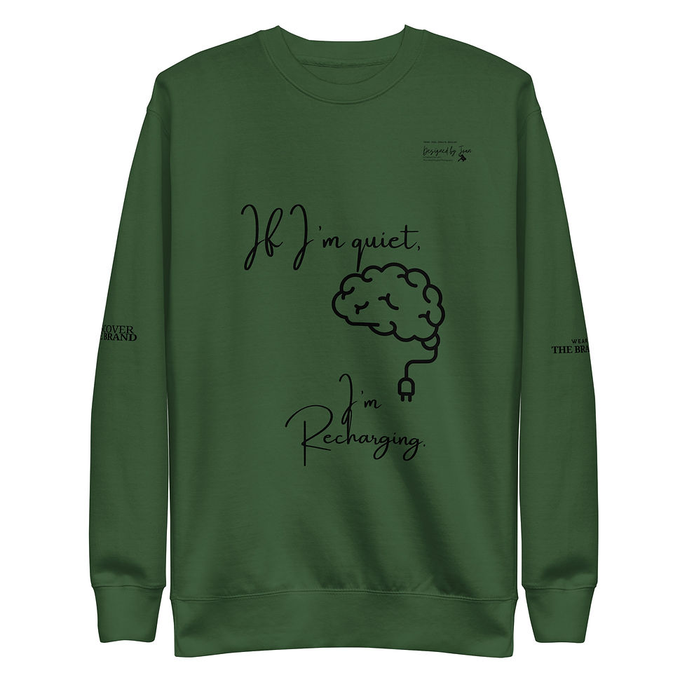 Miniaturbild: Designed by Joan -Quiet, Recharge Premium Crewneck Sweater