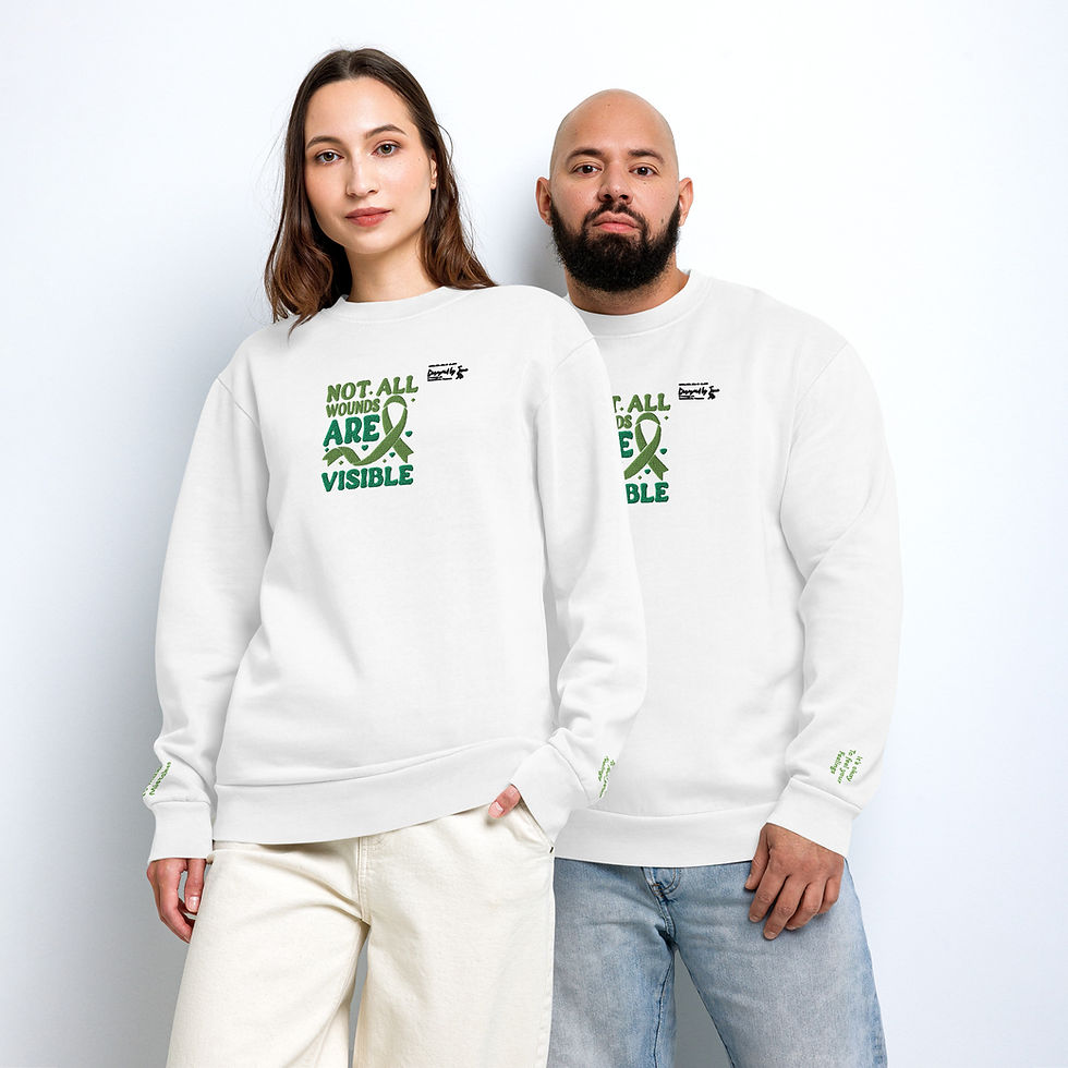 Miniatura: Designed by Joan – Invisible Wounds Embroidery Crewneck Sweater 