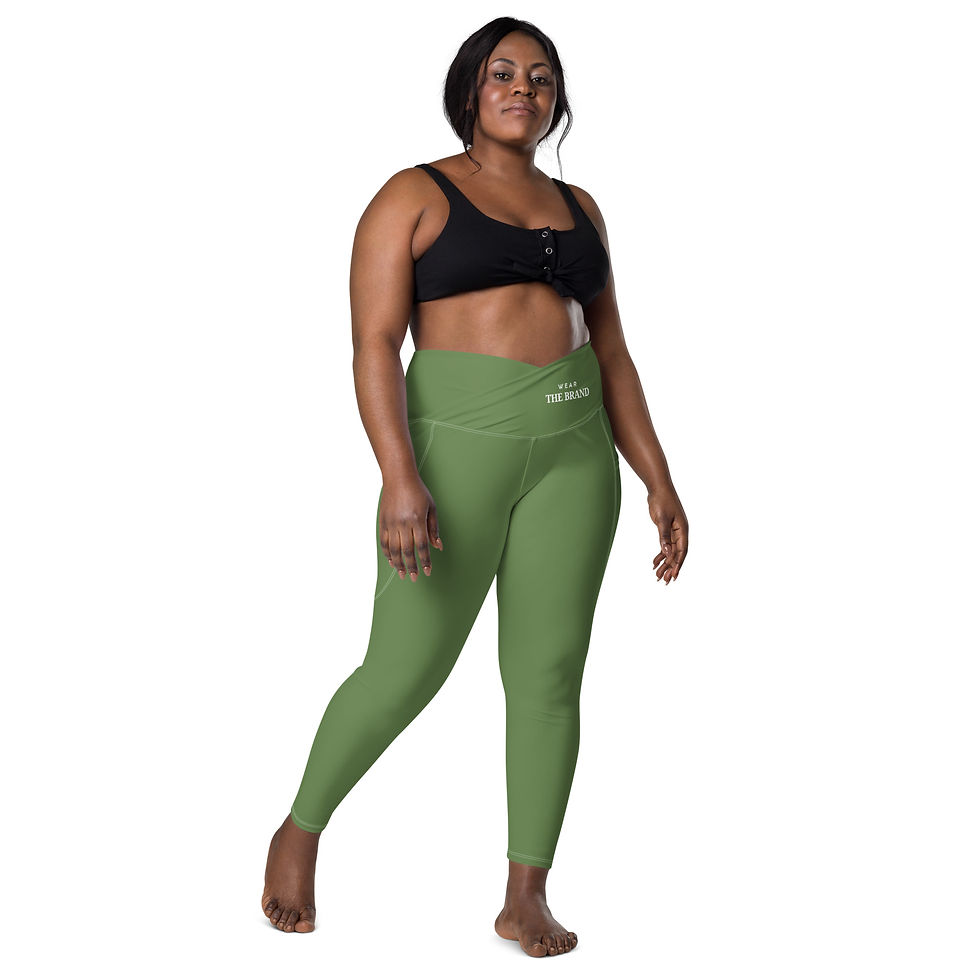 Thumbnail: Everyday Olive Green Crossover Leggings