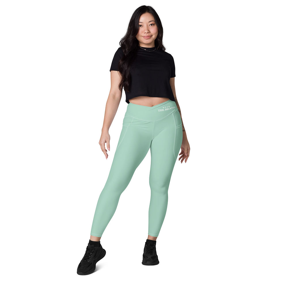 Thumbnail: Everyday Mint Green Crossover Leggings