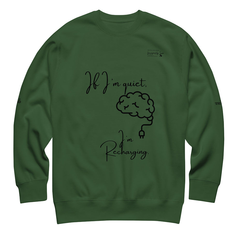 Miniaturbild: Designed by Joan -Quiet, Recharge Premium Crewneck Sweater