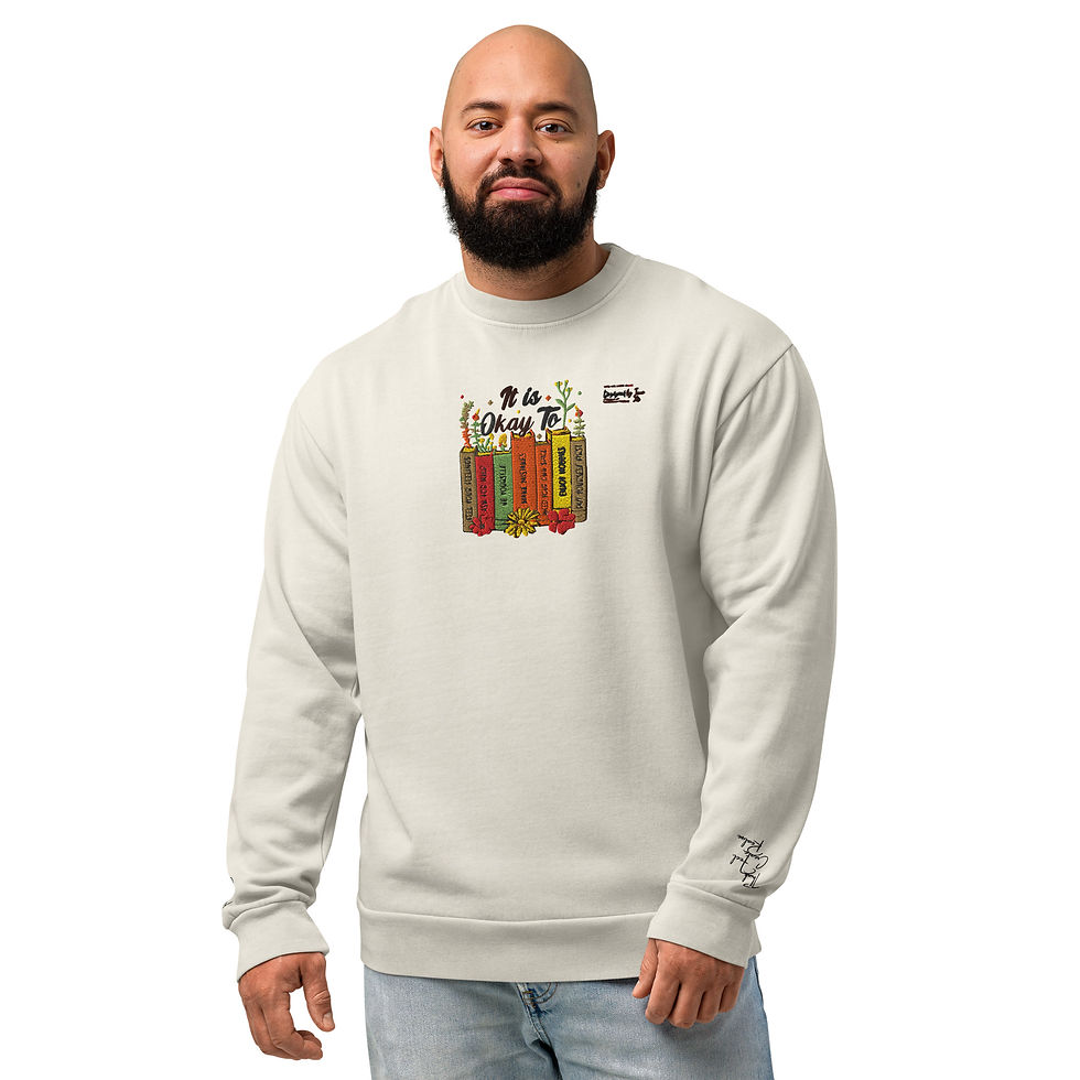 Thumbnail: Its Okay Crewneck Sweater Embroidery 