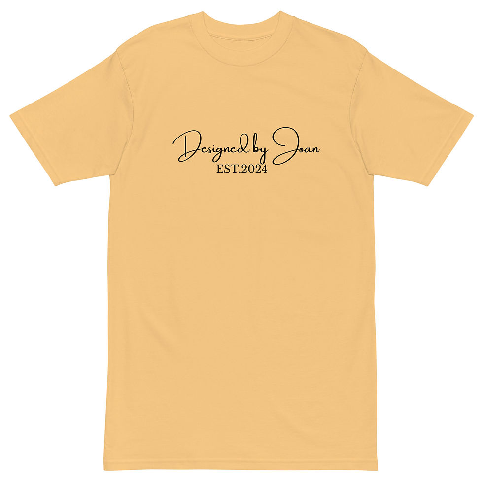 Miniaturbild: Designed by Joan EST. 2024 Men’s Premium Heavyweight Tee
