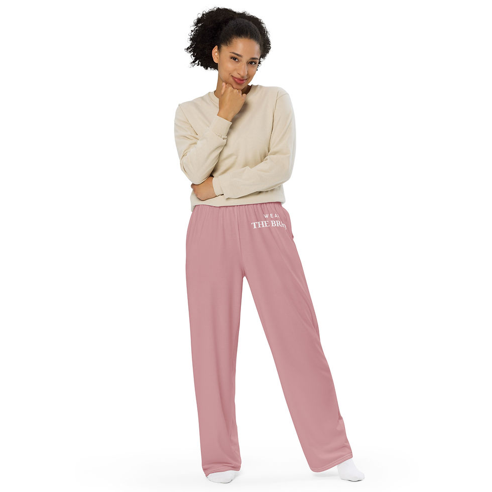 Thumbnail: Everyday Muted Rose Wide Leg Pants