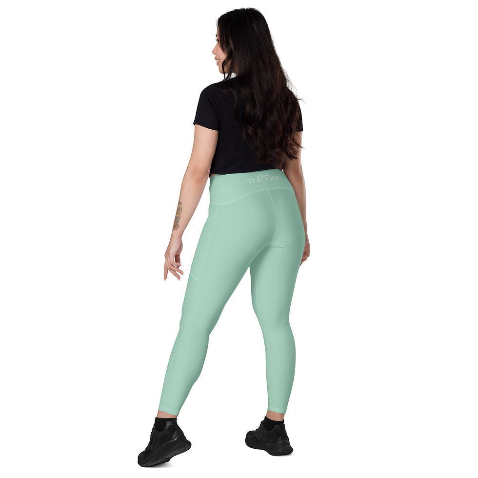 Thumbnail: Everyday Mint Green Crossover Leggings