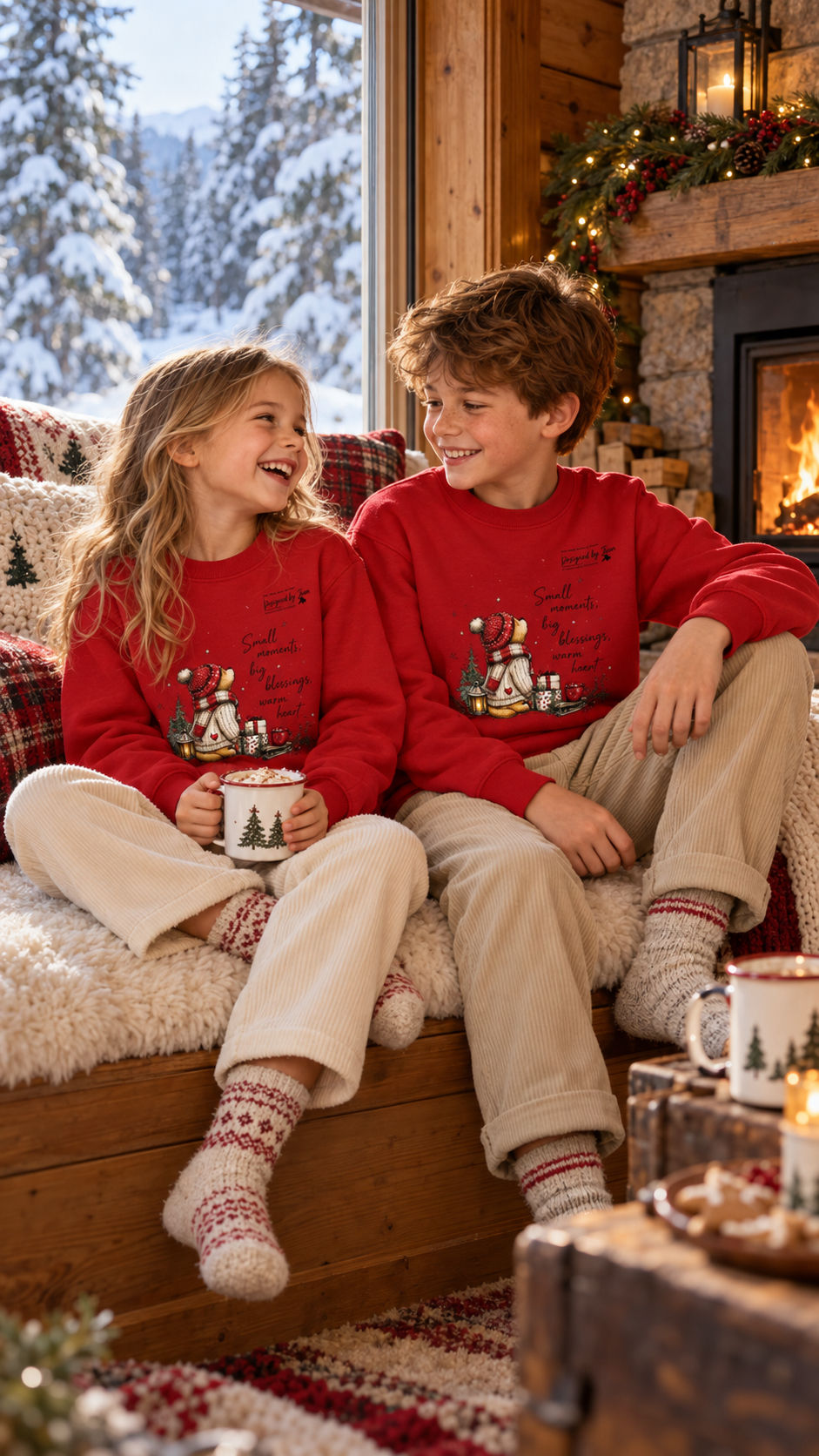Miniaturbild: Christmas BoHo Kids – Cozy Bear Crewneck Sweater