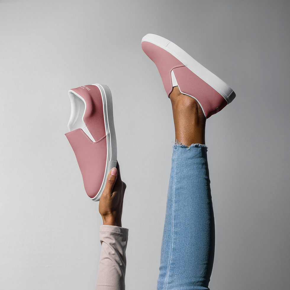 Thumbnail: Designed by Joan Everyday Collection Muted Rose Women’s slip-on canvas Shoes