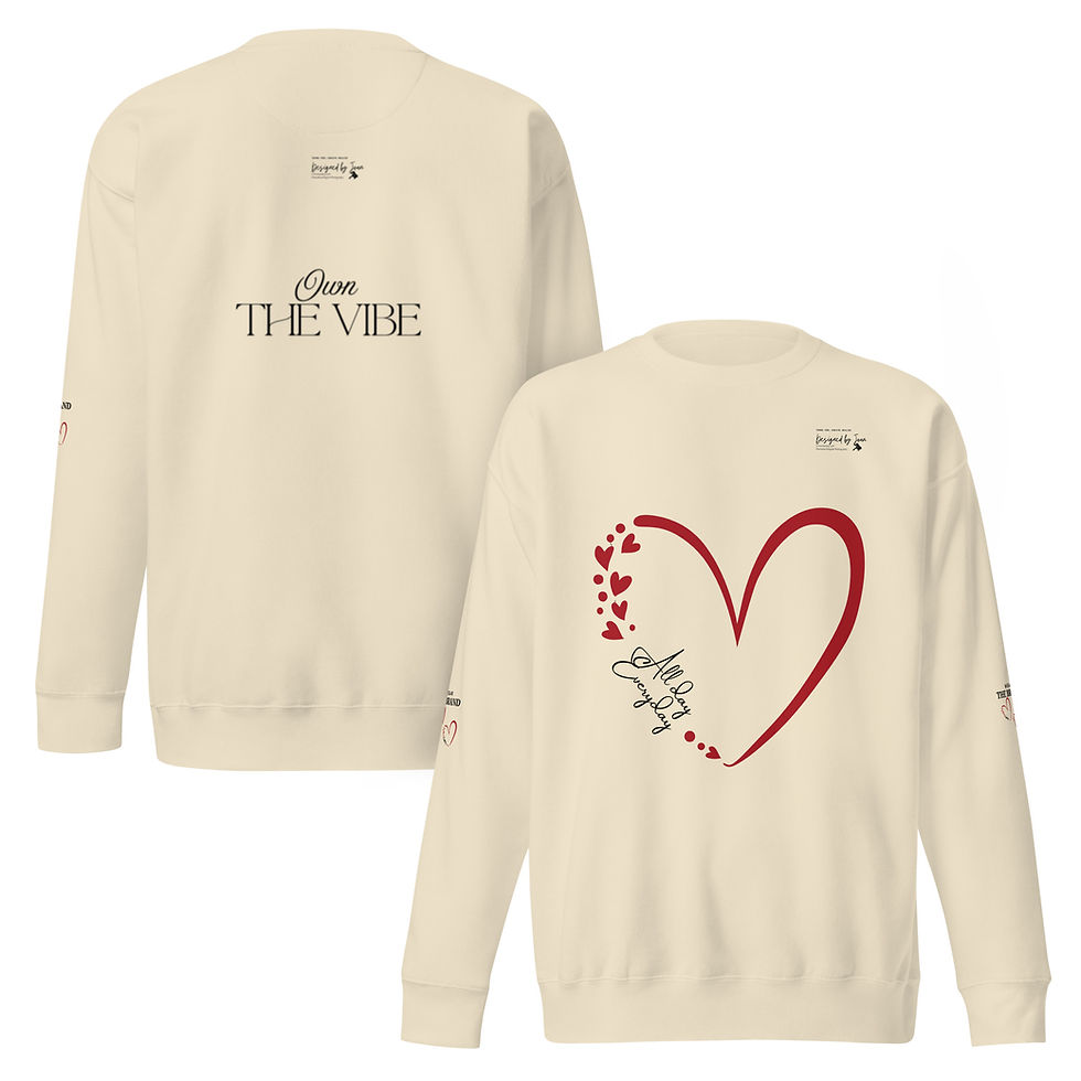 Thumbnail:  Valentine Heart ‘All day Everyday- Own the Vibe Crewneck Sweater