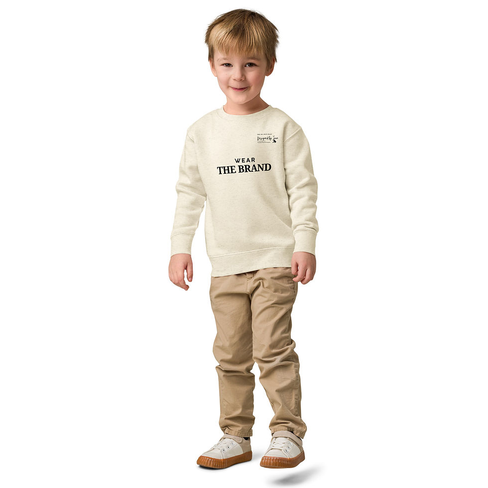 Thumbnail: DbJ Boho Kids WEAR THE BRAND-OWN THE VIBE Crewneck Sweatshirt