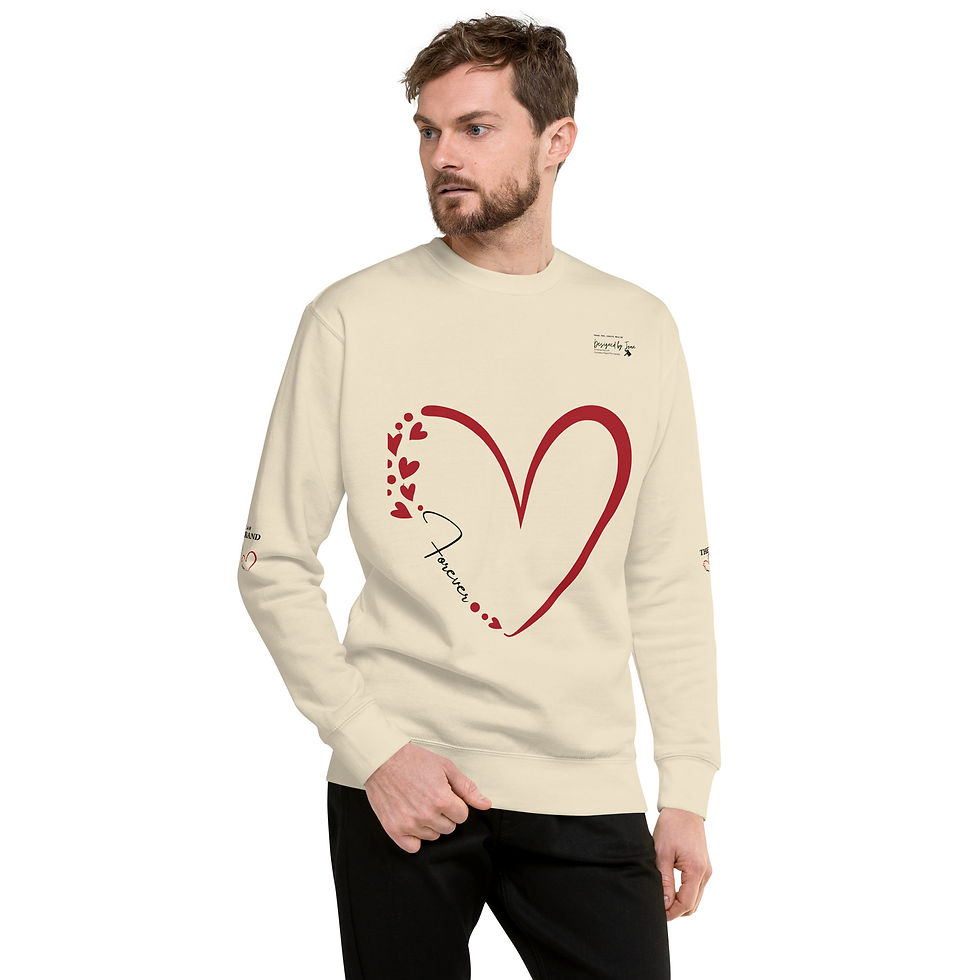 Thumbnail: Designed by Joan Valentine Heart ‘Forever’- Own the Vibe Crewneck Sweater