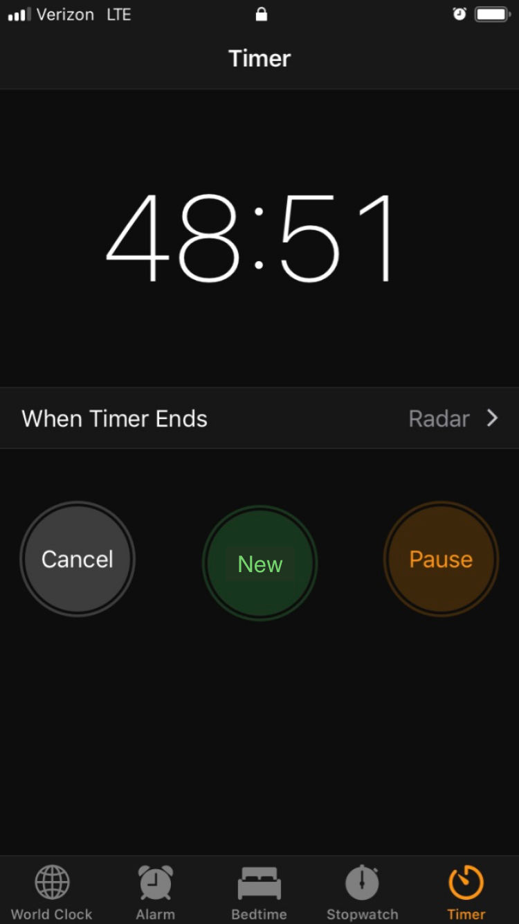 Timer on