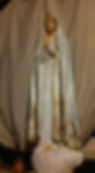 Our Lady of Fatima plaster statue repair and paint