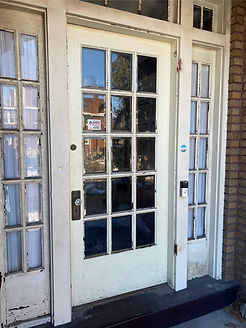 Wood front entry door refinishing