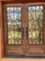 Double wood door refinishing