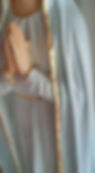 Our Lady of Fatima plaster statue repair and paint