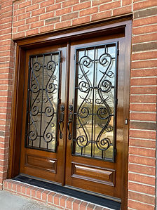Wood entry door refinishing and restoration