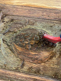 Historical wood door restoration, St. Williams Church, Cincinnati, Ohio