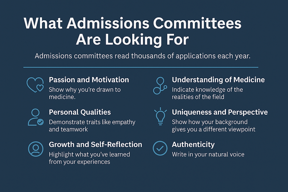 what medical school admissions committees look for in a personal statement