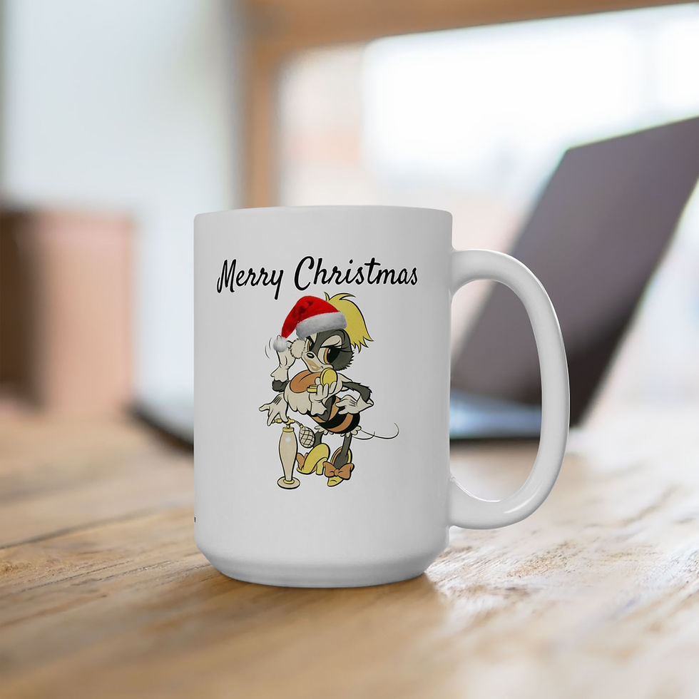 Thumbnail: Phoebe Santa Hat Seabee Merry Christmas Mug, Double Sided Mug, 11oz, 15oz