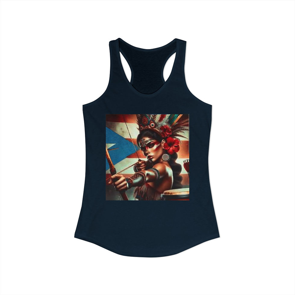 Thumbnail: Warrior Goddess Puerto Rican Princess Anacoana Taino Racerback Tank
