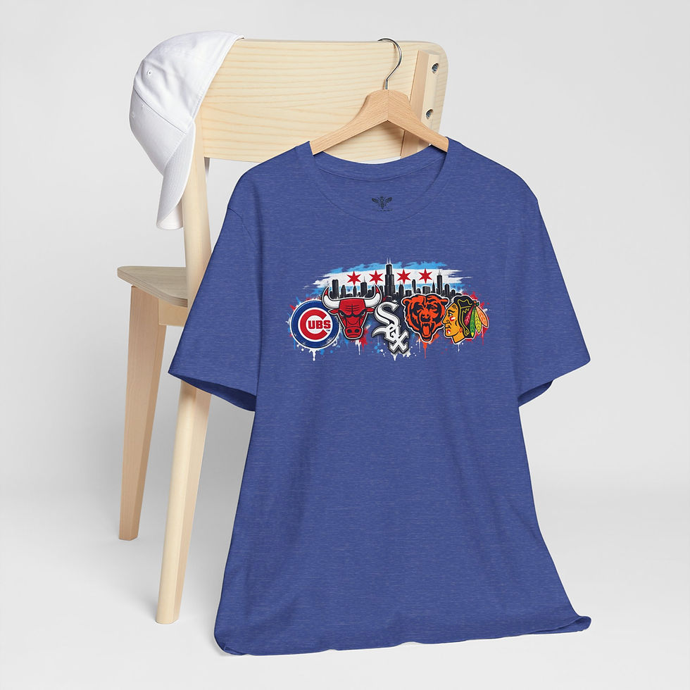 Thumbnail: Chicago Teams Pride T-Shirt TEE Cubs, Sox, Bulls, Bears, Blackhawks
