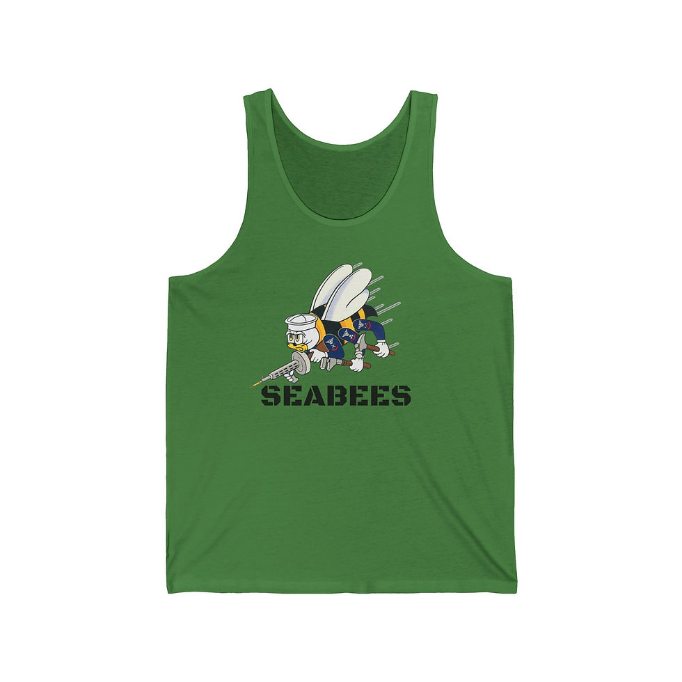 Thumbnail: SEABEES Unisex Jersey Tank Seabee Support for Christmas birthday 
