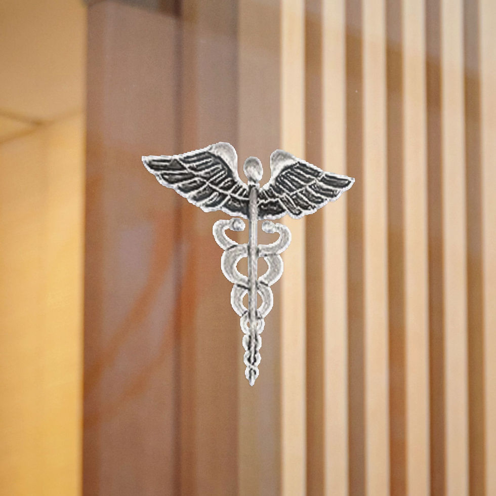 Thumbnail: Anodized Corpsman Insignia Die-Cut Sticker caduceus Decal, Military Decor