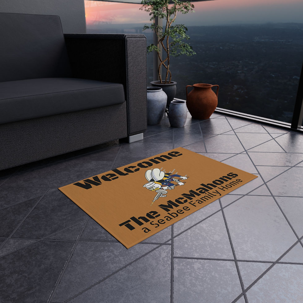Thumbnail: Seabee Family Outdoor Rug, Personalized Last Name Mat, Welcome Doormat
