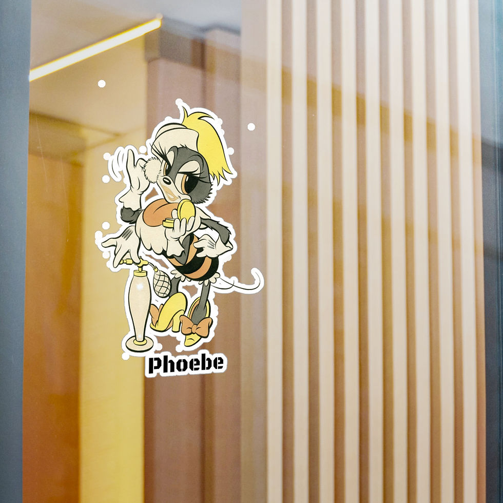 Thumbnail: Phoebe Vinyl Decals 4 sizes female Seabee Navy Seabees sticker