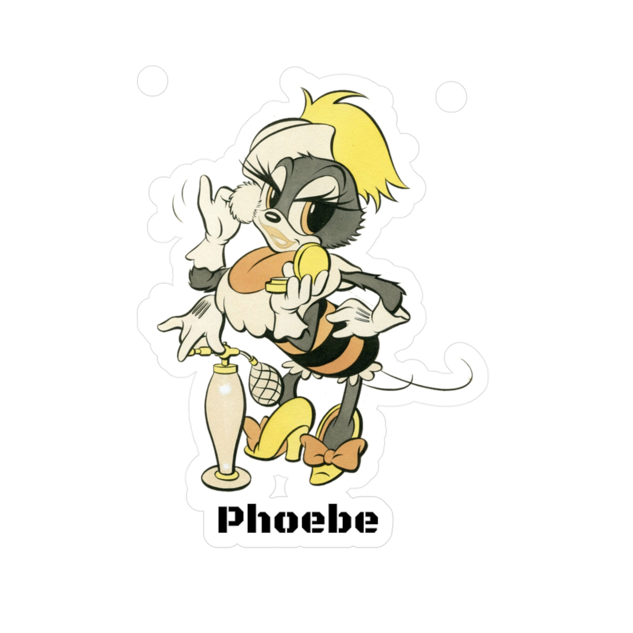 Phoebe Vinyl Decals 4 sizes female Seabee Navy Seabees sticker