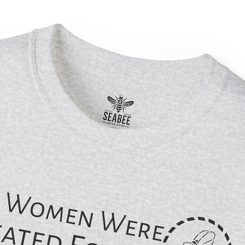 Thumbnail: Seabees "All Women Were Created Equal" t-shirt US Flag and Navy Jack on sleeves