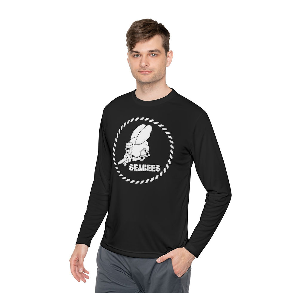 Thumbnail: Vintage Long Sleeve T-SHIRT Seabees stencil Logo Tee